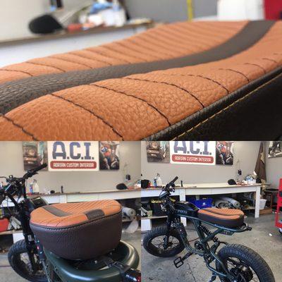 Custom electri bike seat