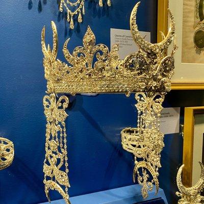 1917 Mardi Gras Queen of Carnival crown worn by Emily Percival Douglas - Made by LeBlanc-Granger & Gutperle - Louisiana State Museum