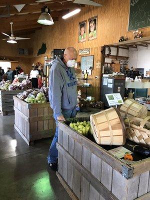 Buying some yellow delicious apples today at Hinton's Orchard and Farm Market.