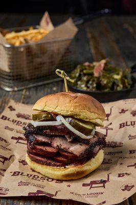 Brisket & Hot Link Sandwich