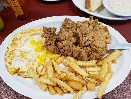 Chicken fried steak breakfast!!!