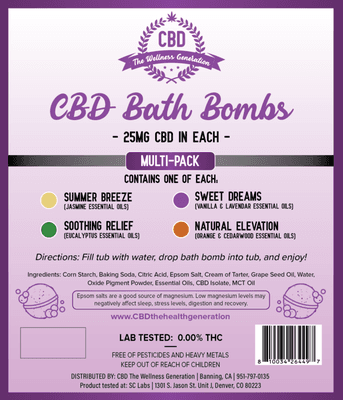 CBD Bath Bombs 4pack