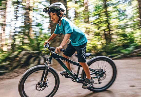 kid riding in Breckenridge