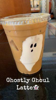 Ghostly Ghoul Latte (smores latte)