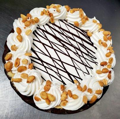 Peanut Butter Silk- Chocolate pie crust with a silky peanut butter mousse, topped with whipped cream