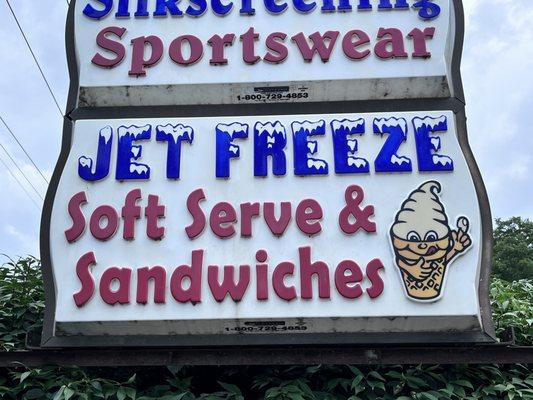 Jet Freeze sign