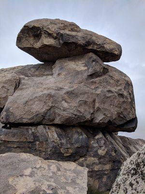 Interesting and precarious rock formations