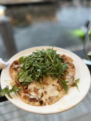 Chicken flat bread bar snack