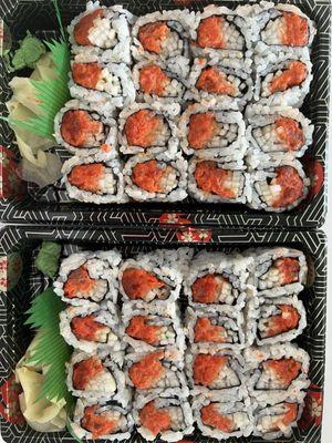 EIGHT (8) Spicy Tuna Rolls- 6 small pieces to an order.