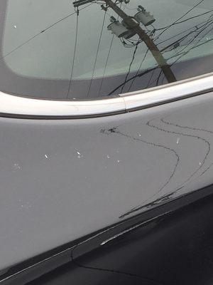 Compound splatter all over car