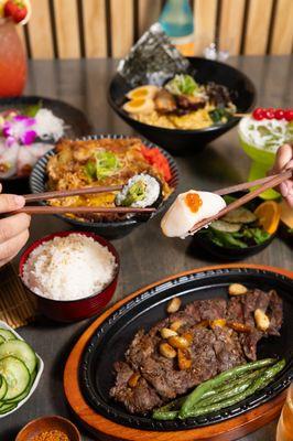 Ramen, Teppanyaki Steak,Katsu don