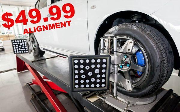 $49.99 4 WHEEL ALIGNMENT