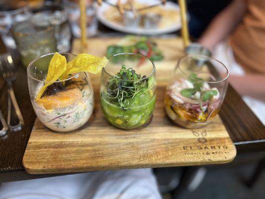 Ceviche sampler