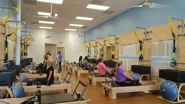 Group session at Club Pilates