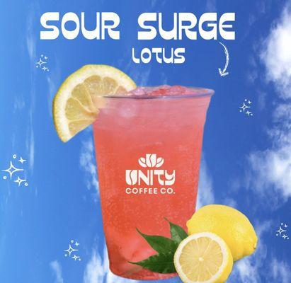 Sour Surge Lotus Energy Drink