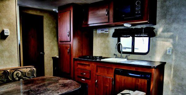 Interior of Fumigation "Staycation" Trailer