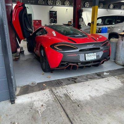 McLaren in for service