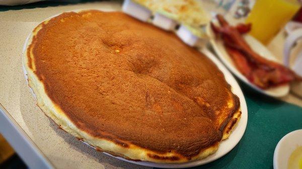 The plate sized buttermilk pancake!