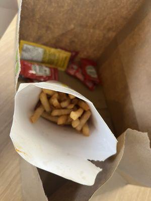 Large French Fries (1/2 of the box is empty by default). , TOTAL RIP-OFF.....