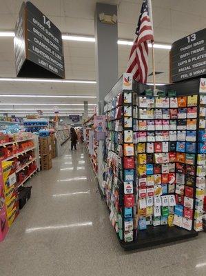 Office supplies, greeting cards, charcoal, light bulbs & more aisle and gift card aisle #giantfood #wheaton @yelpdc