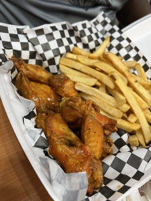 Wings and fries