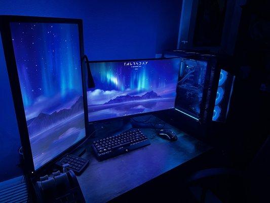 Setup at night