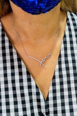 Abstract Diamond Necklace