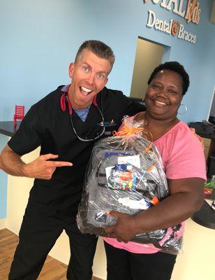 Winner of our Back to School Giveaway! Walterboro CKD&B Family !