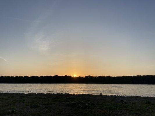 Sunset view from the deck.