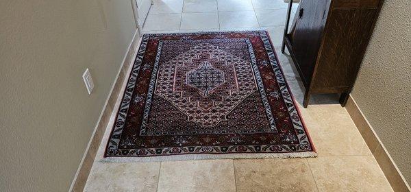 Rug washing service for a client in Scottsdale, AZ.