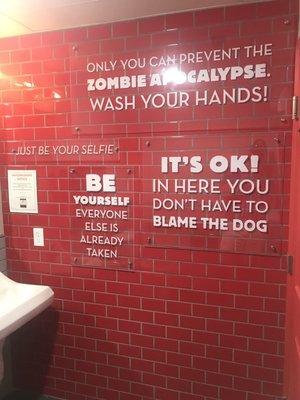 Men's bathroom wall