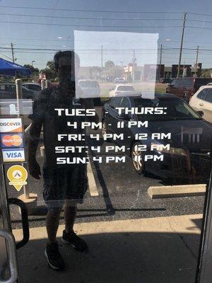 New hours