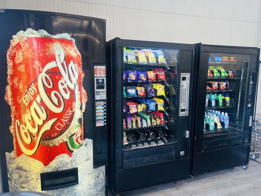 Snacks , drinks, and laundry products for your convenience.