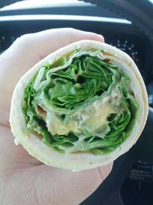 Per the owner, all wraps are come with one piece of meat and one piece of cheese.  This is what you should expect for $10.00