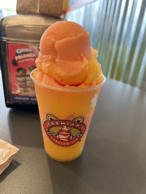 Medium mango/bahama mama flavored ices