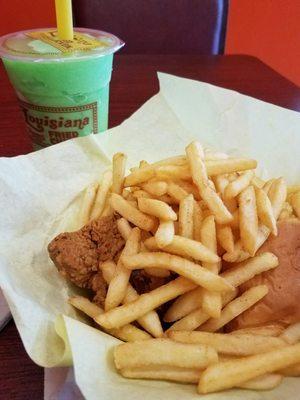 2pc special w/green apple slush