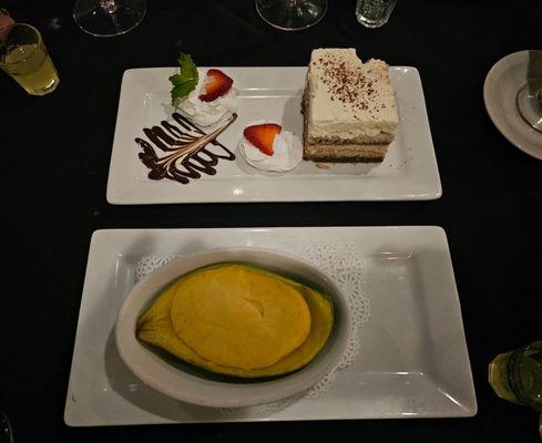 Mango Sorbet & Tiramisu - sweet end to an amazing dinner.