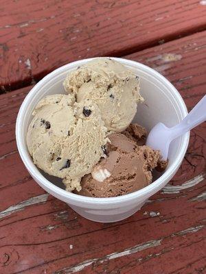 Large Cup of Rocky Road and Espresso Chip