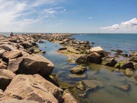 Part way out on the jetty