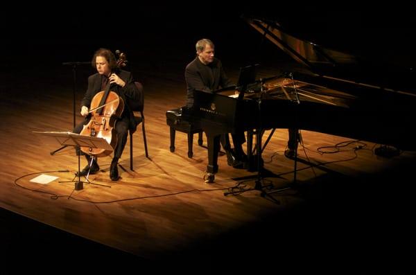 NPR "From the Top" host Christopher O'Riley performing at the DeBartolo Performing Arts Center.