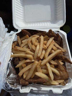 Fried wings & fries! So much delicious food enough for 2 people :)