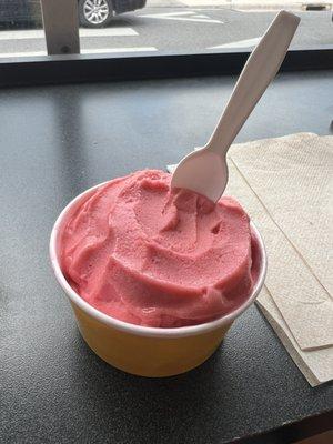 Raspberry lime gelato