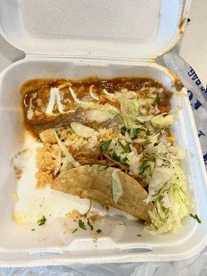 Double Combo Plate - Cheese Enchiladas & taco