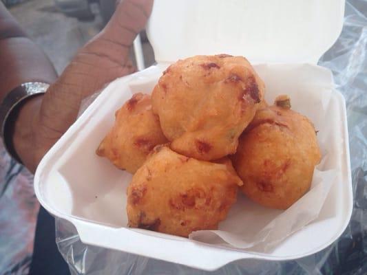 Awesome conch balls taste like the ones from Bahamas.