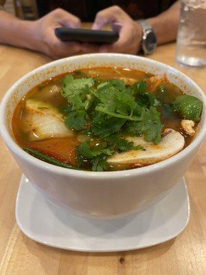 Tom Yum Soup with tofu and veggies