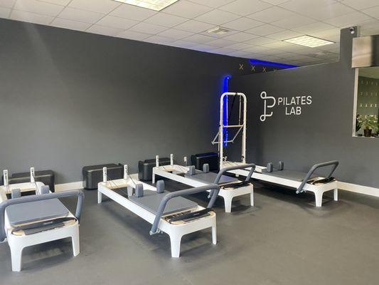 Pilates Lab has small class sizes with just 4 reformers.