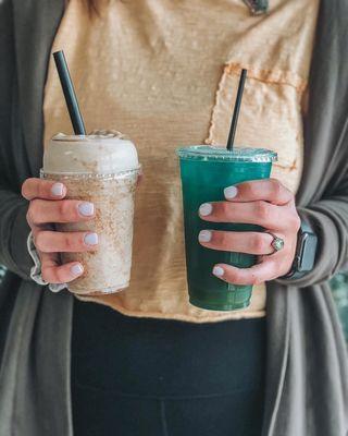 Cinnabon shake and Bluebombomb