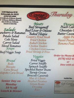 The menu changes daily! Just go to their Facebook page and click on the picture.