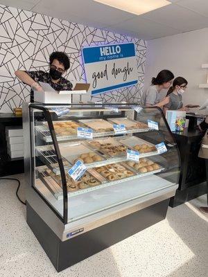 First day of soft opening! We tried the Cuban sandwich kolache, pineapple upside down cake kolache, and boudin and cheese.