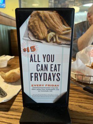 Don't believe it. They didn't plan for you to order Catfish on Good Friday at the Waco Location.